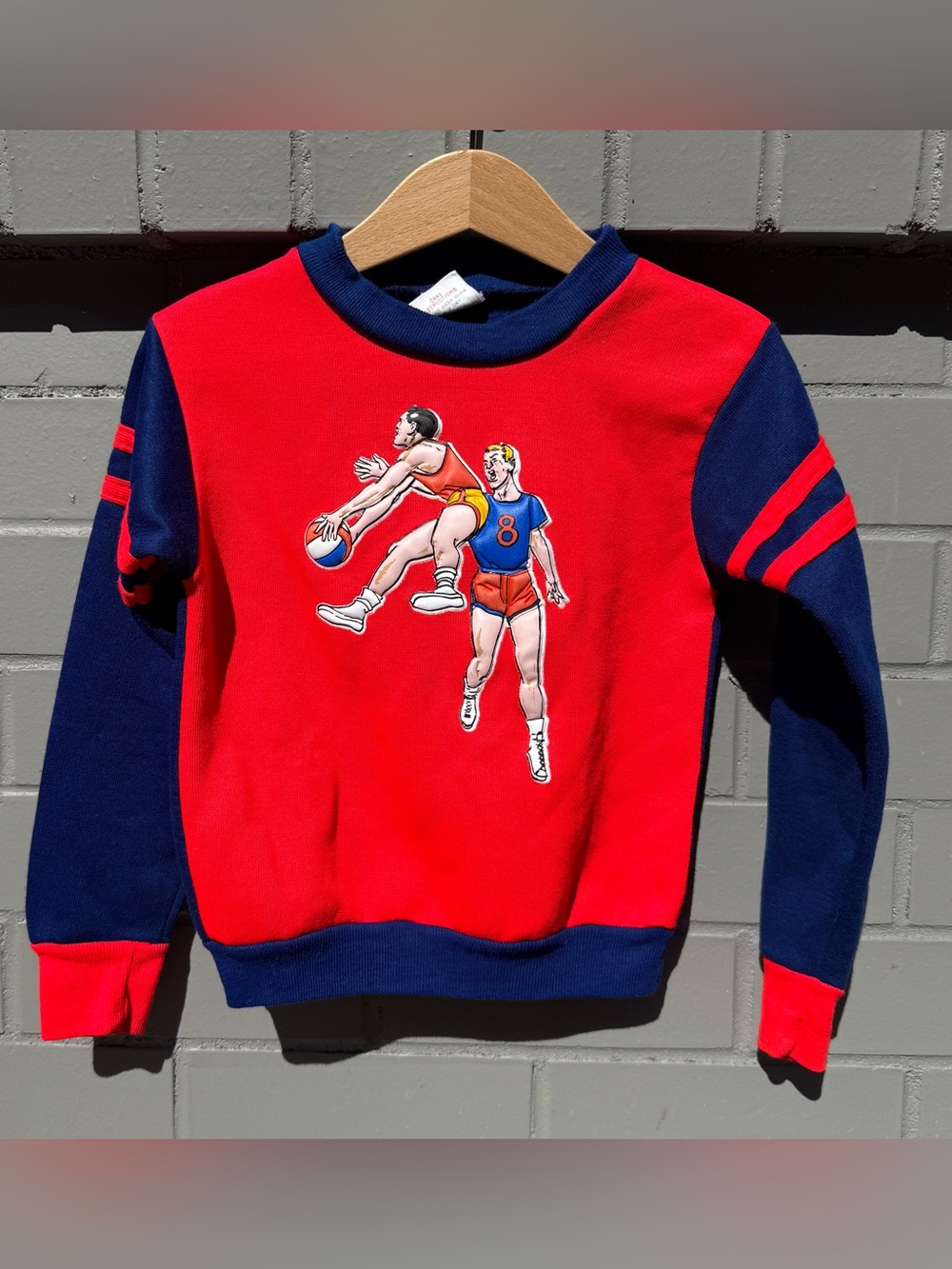 Vintage 80’s Shirtees brand basketball sweatshirt size 5